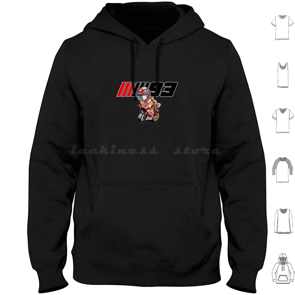 

Толстовка с капюшоном из хлопка с длинным рукавом Racing Biker Race Circuit Quartararo Mir Zarco Miller