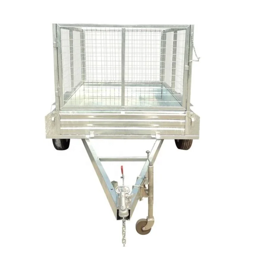 Hot Sales Galvanised 9x5 Tandem 2 Ton Hydraulic Tipper Tipping Box Farm Plant Trailer