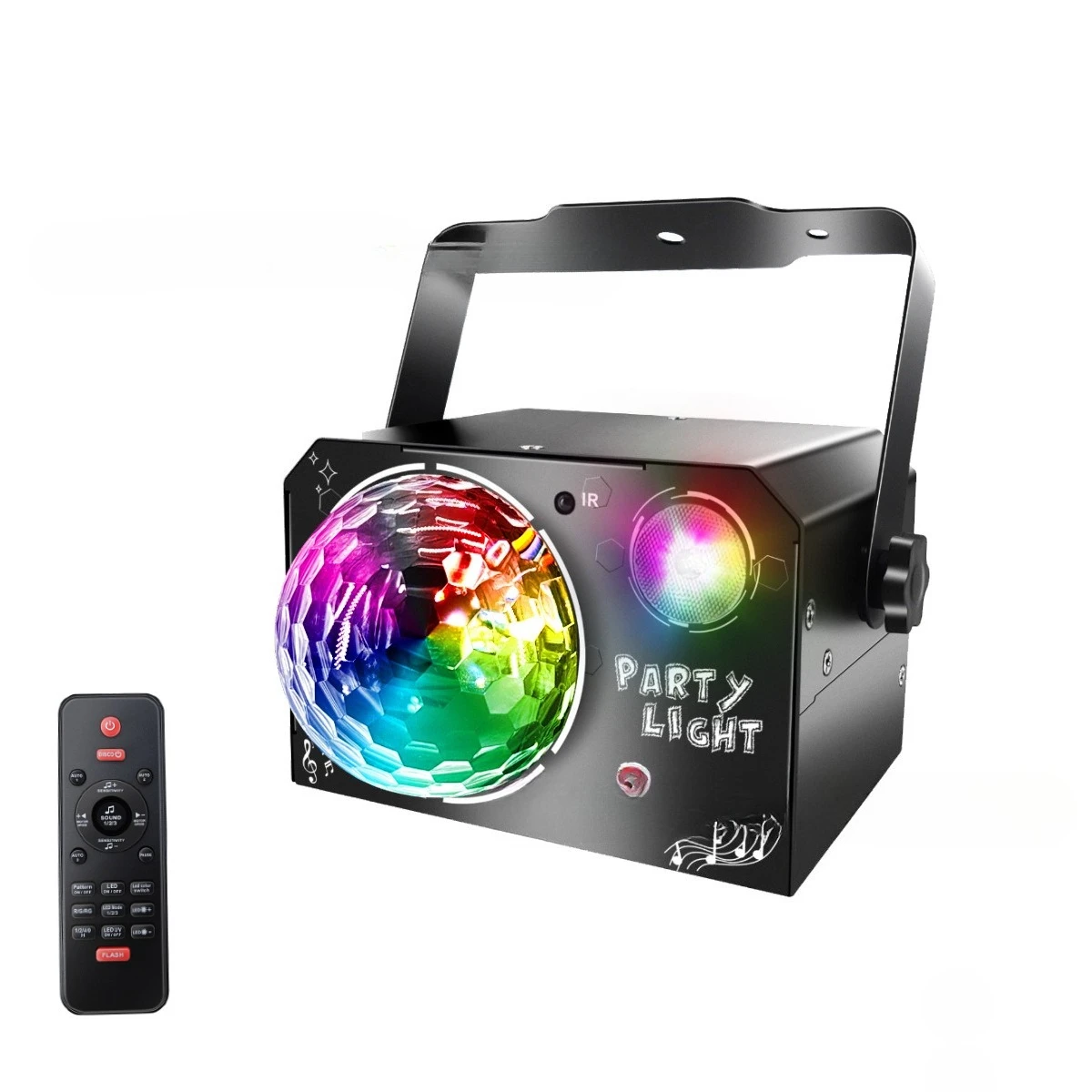 Laser stage light, laser colorful rotating little magic ball, bouncing and flashing ktv bar uv purple atmosphere disco