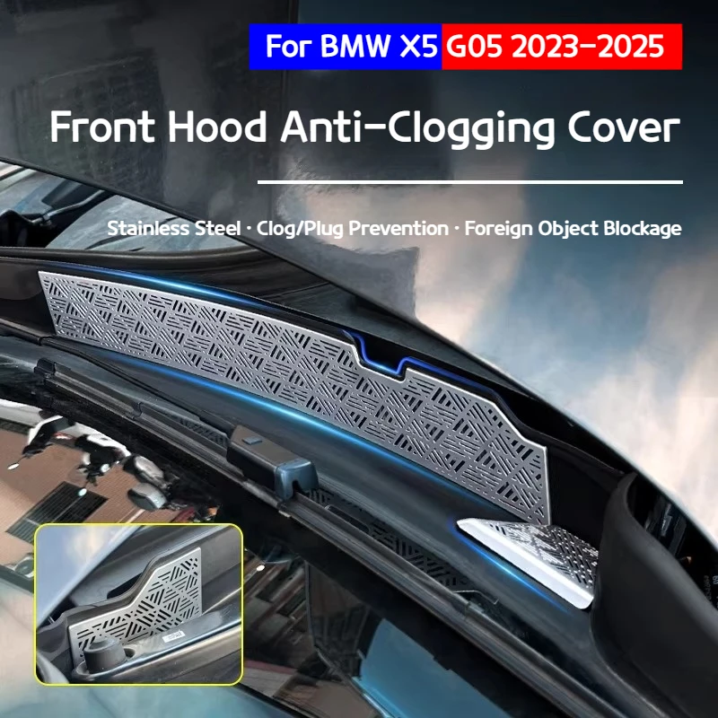 

For BMW X5 G05 2019-2025 Car Cabin drain trough dust cover hood filter protective cover automotive supplies accessories
