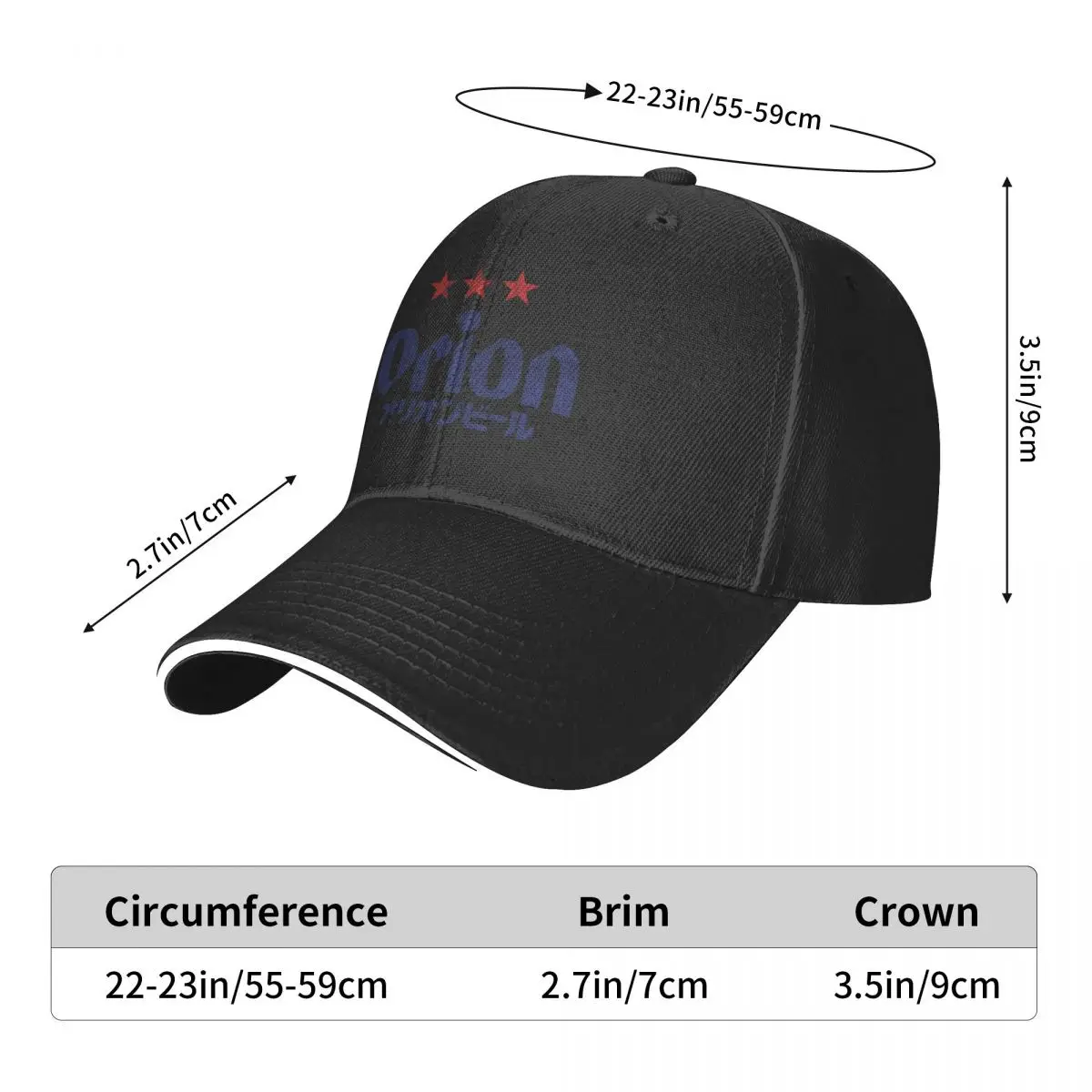 Orion Breweries Vintage Distressed Baseball Cap New Hat Hat Man Luxury For Women Men's