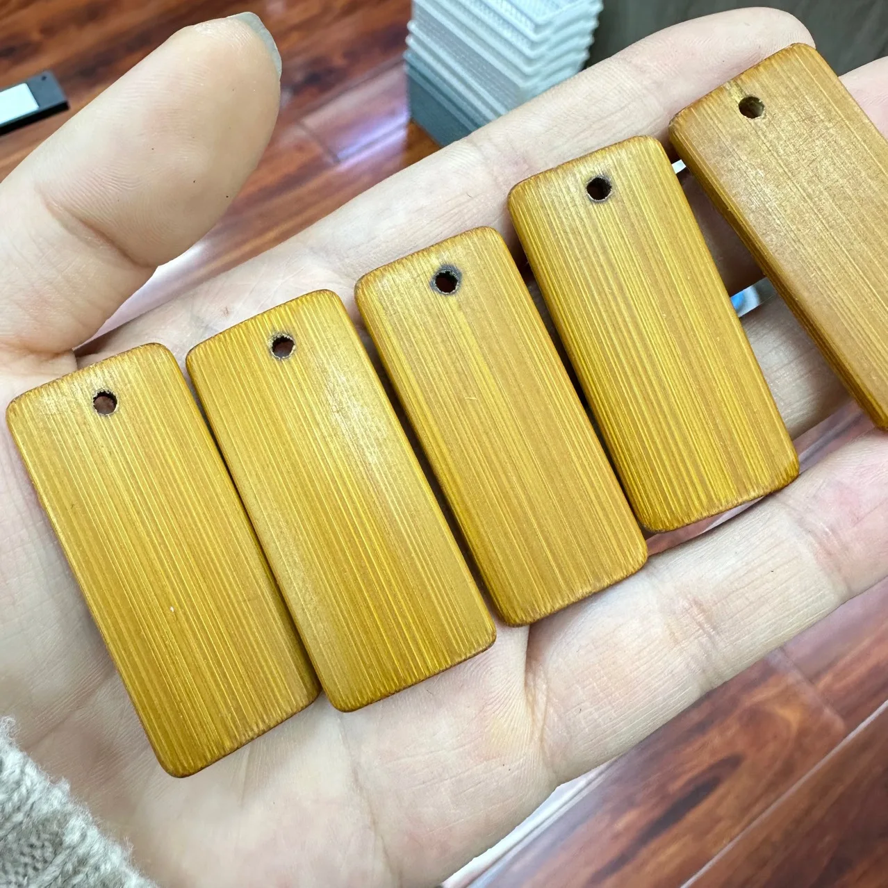 Blank Bamboo Tag Small Wood Slice for DIY Hand Writing Carving Craft Label Creative