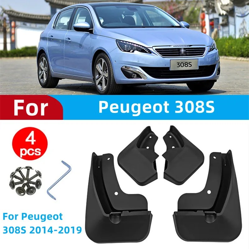 

Брызговики для Peugeot 308S 2014 2015 2016 2017 2018 2019, брызговики на крыло, передние и задние автомобильные аксессуары