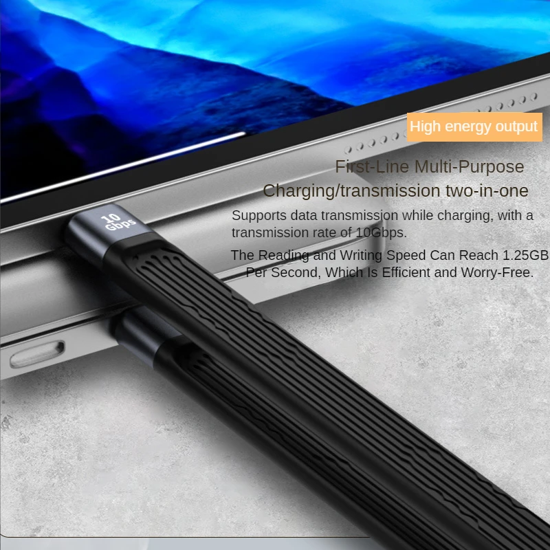 كابل تمديد بيانات USB 3.1 إلى Type C 20Gbps OTG قصير للغاية USB3.1 FPC سلك موسع لين 5A 100 واط للتلفزيون الكمبيوتر القرص الصلب 4K الفيديو