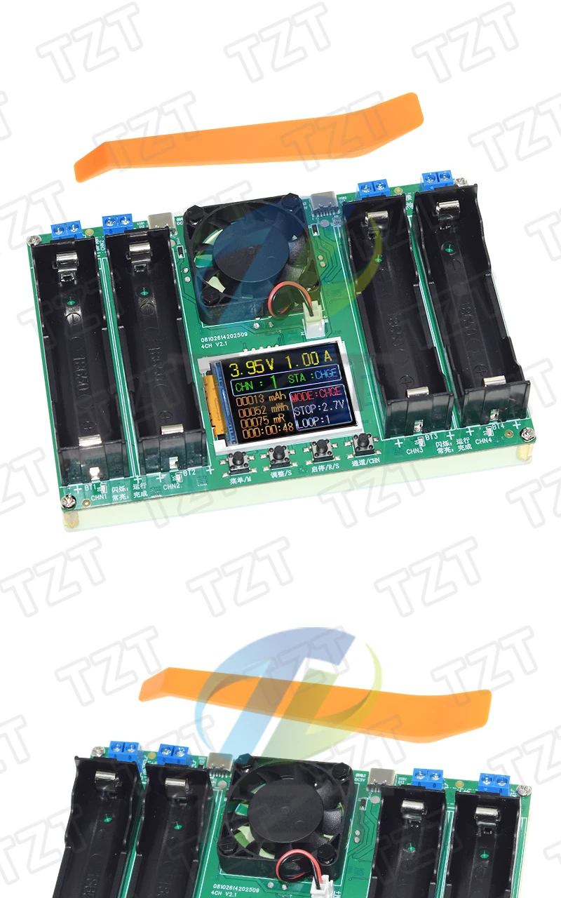 TZT 1/2PCS Typ-C LCD 4-Kanal-Display Batteriekapazitätstester MAh Lithium Digitaler Batteriedetektormodul – Detail 6