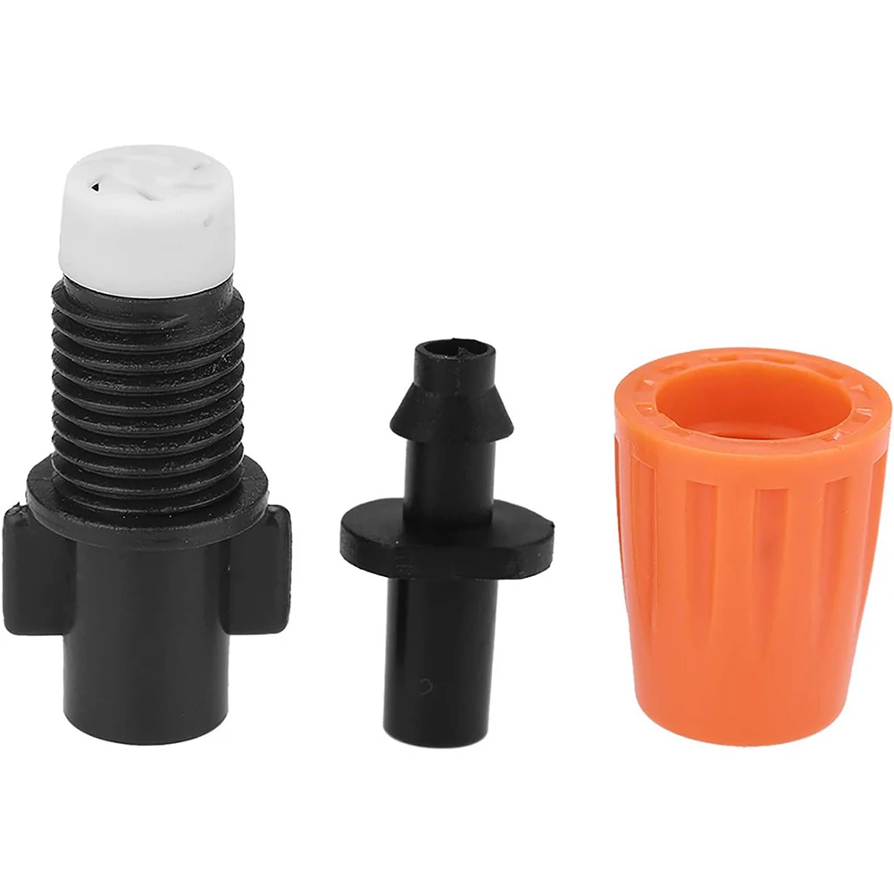 50Pcs Adjustable Single Hook Atomization Nozzle Closeable Mist Sprayer For Garden Cooling System Humidification Irrigation Tool