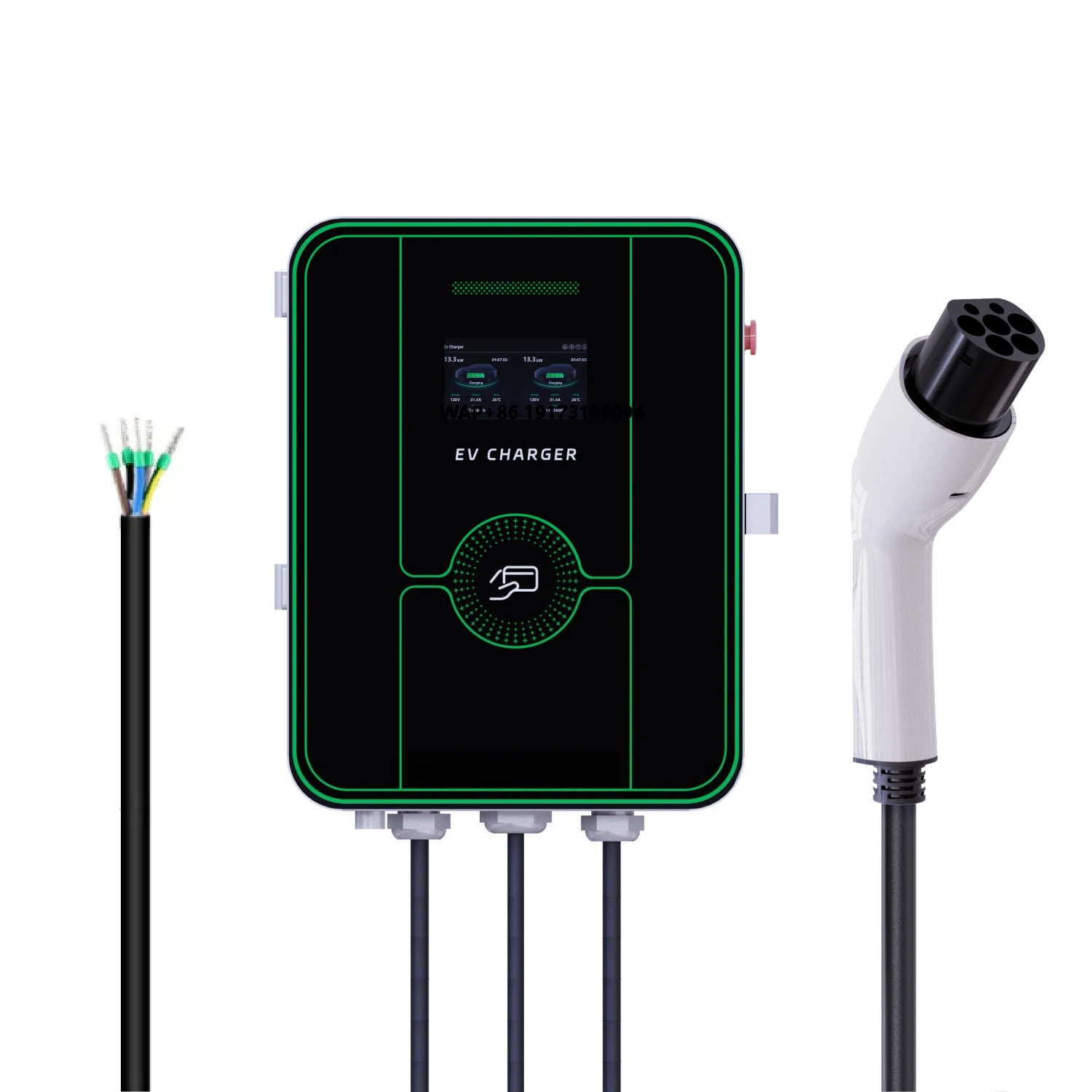 

New Release Dual-Gun AC EV Charger Wallbox IP65 22kW 220-240V 16/32A Type 1/2/GBT for Commercial Use Tpson