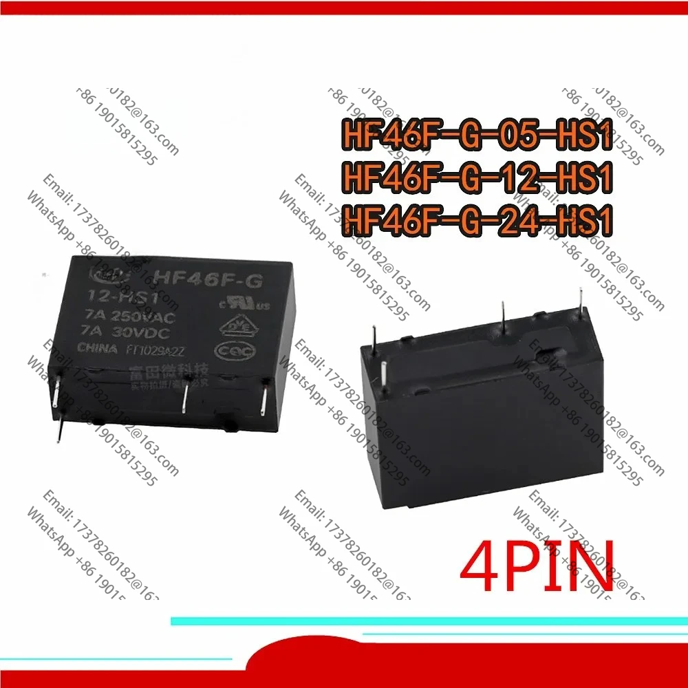 

20 шт. новое реле HF46F-G-5-HS1 HF46F-G-12-HS1 HF46F-G-24-HS1 4PIN 5 В 12 В