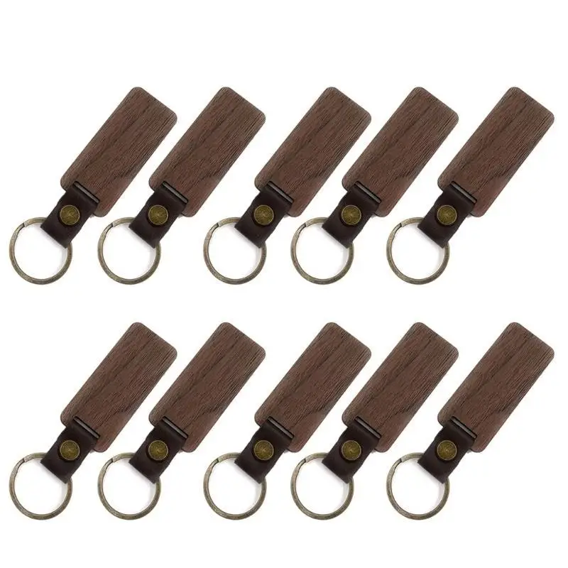 A52E 10Pcs Keyring Engraving Chain Handmade Gift for Friend