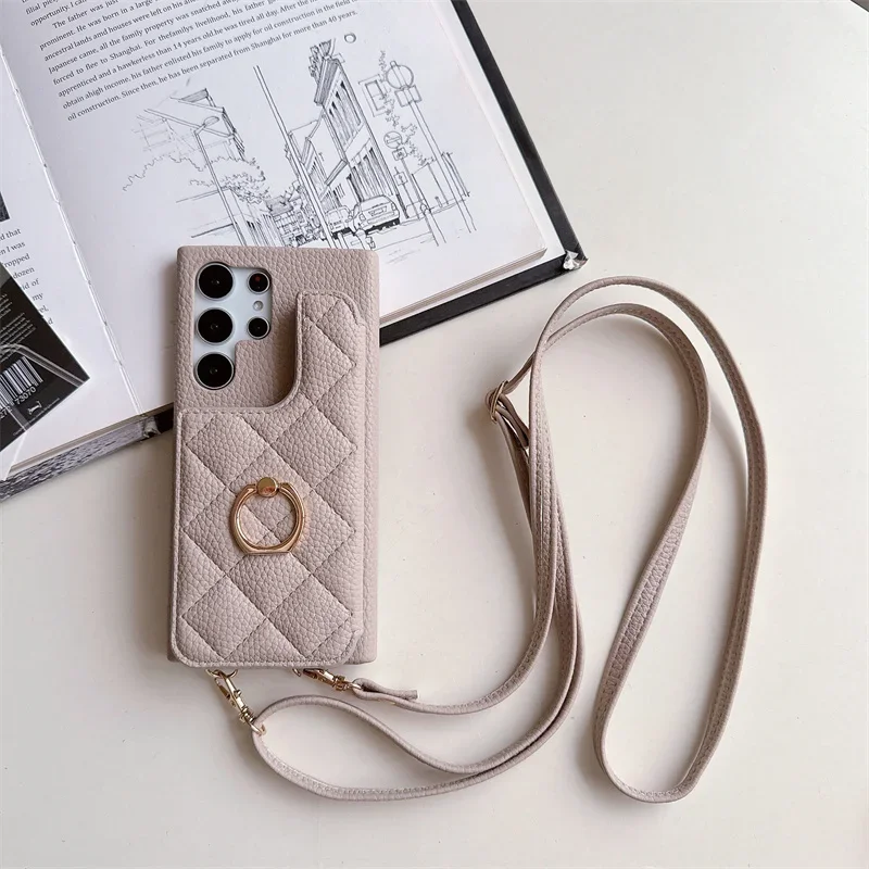 Umhängetasche für Samsung Galaxy S23 FE S25 S24 S22 Ultra Plus A25 A35 A55 A16 A26 A36 A56 Wallet mit Kartenhalter-Abdeckung