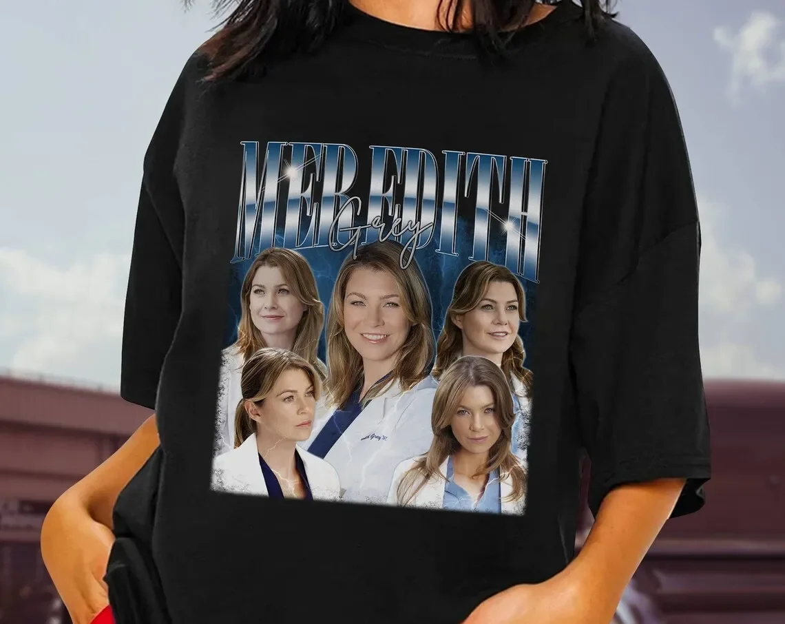 Meredith Grey Grey's Anatomy Vintage Graphic T Shirt Meredith Grey Homage Shirt Grey's Anatomy Bootleg Rap Shirt Graphic Tees Fo