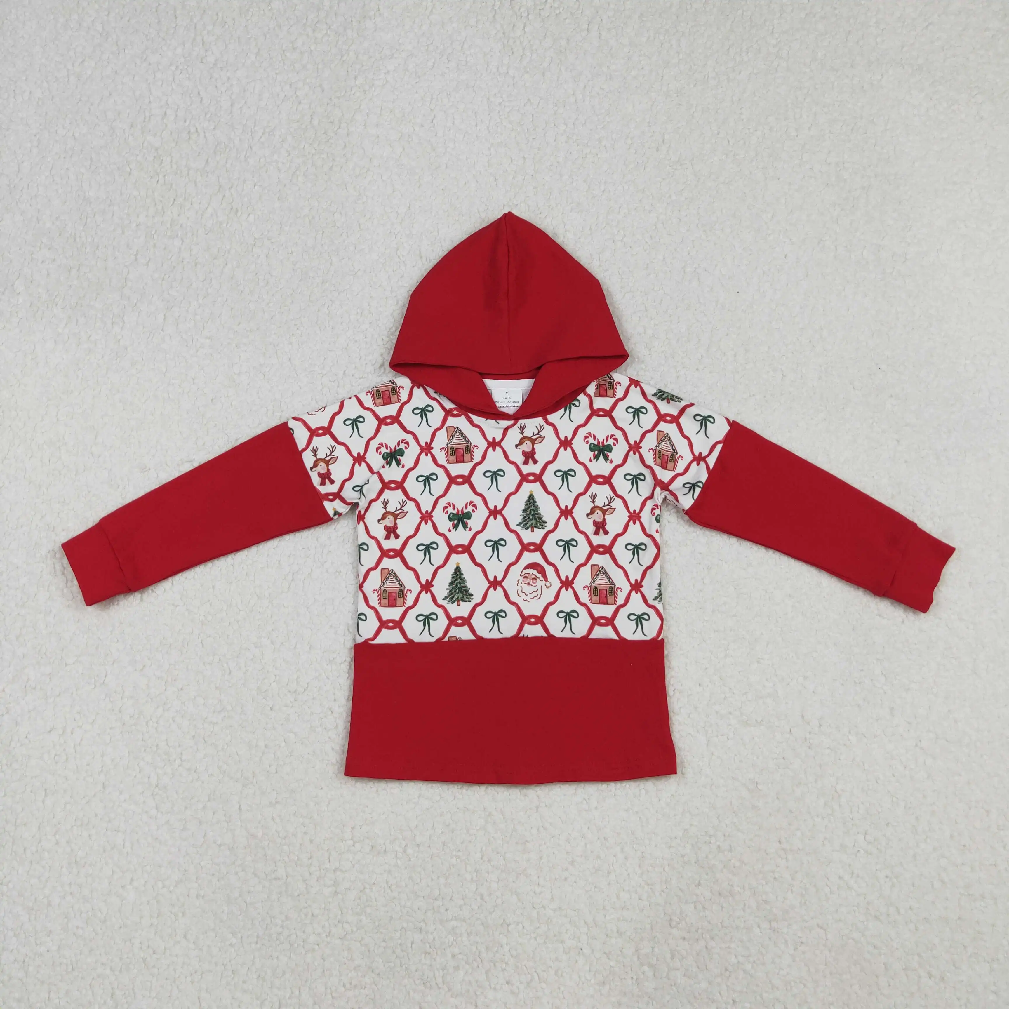 

10.6y Baby Girl Long Sleeve Christmas Hoodie Top Kids Summer Tshirt Top Baby Clothes Cheap Price
