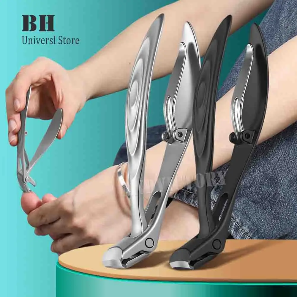 

1Pcs Angled Head Nail Clippers for Seniors - Ergonomic Toenail Clipper for Thick Nails, Premium Steel Nail Cutter Trimmer