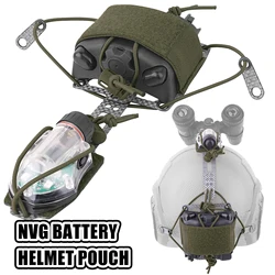 Tatcial Helmet Battery Pouch PVS NGV T Shape Counterweight Case Retention System with Hook & Loop Backing Airsoft Hunting Gear