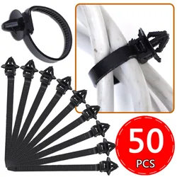 Nylon Cable Tie Car Wiring Harness Fastener Wrap Clips Cars Mount Wire Tie Clip Car Hose Fastening Zip Strap Kit
