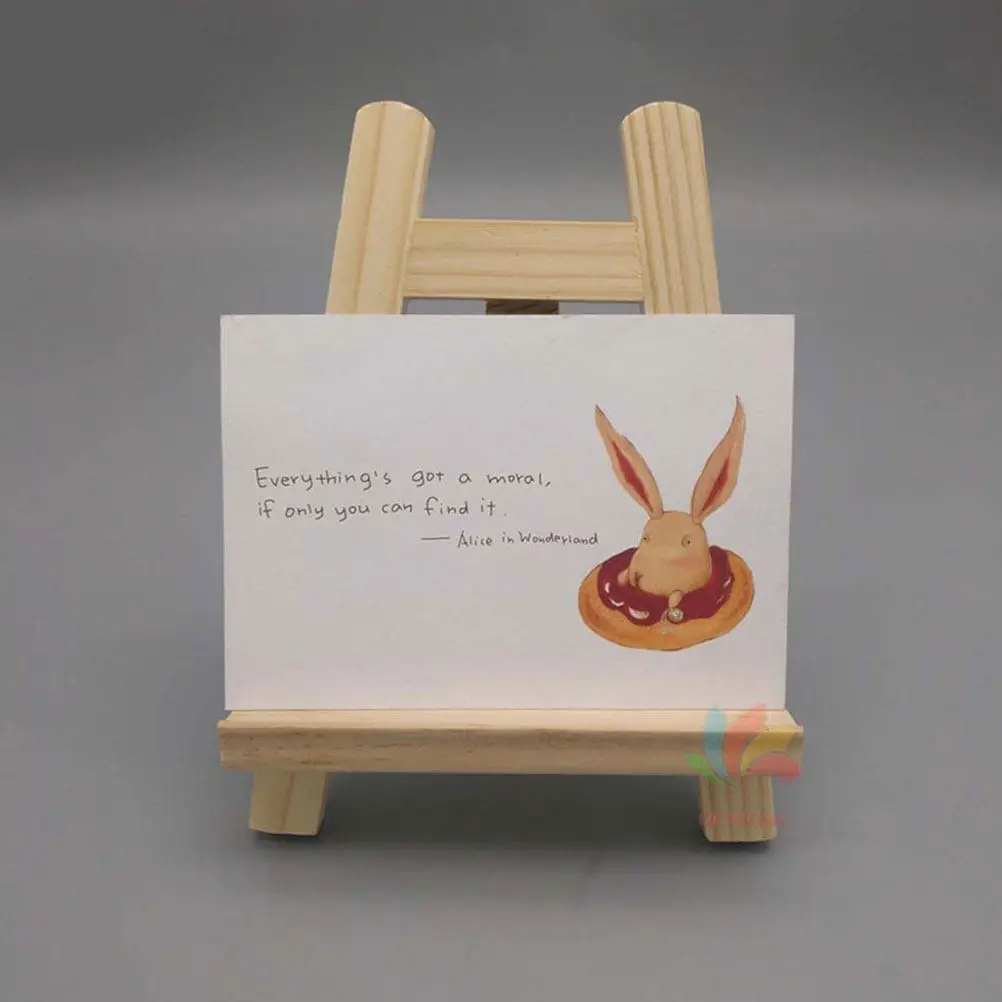 4Pcs Mini Wooden Easels Solid Table Display Racks Photo Frame Brackets Painting Holders Art Stand for Students