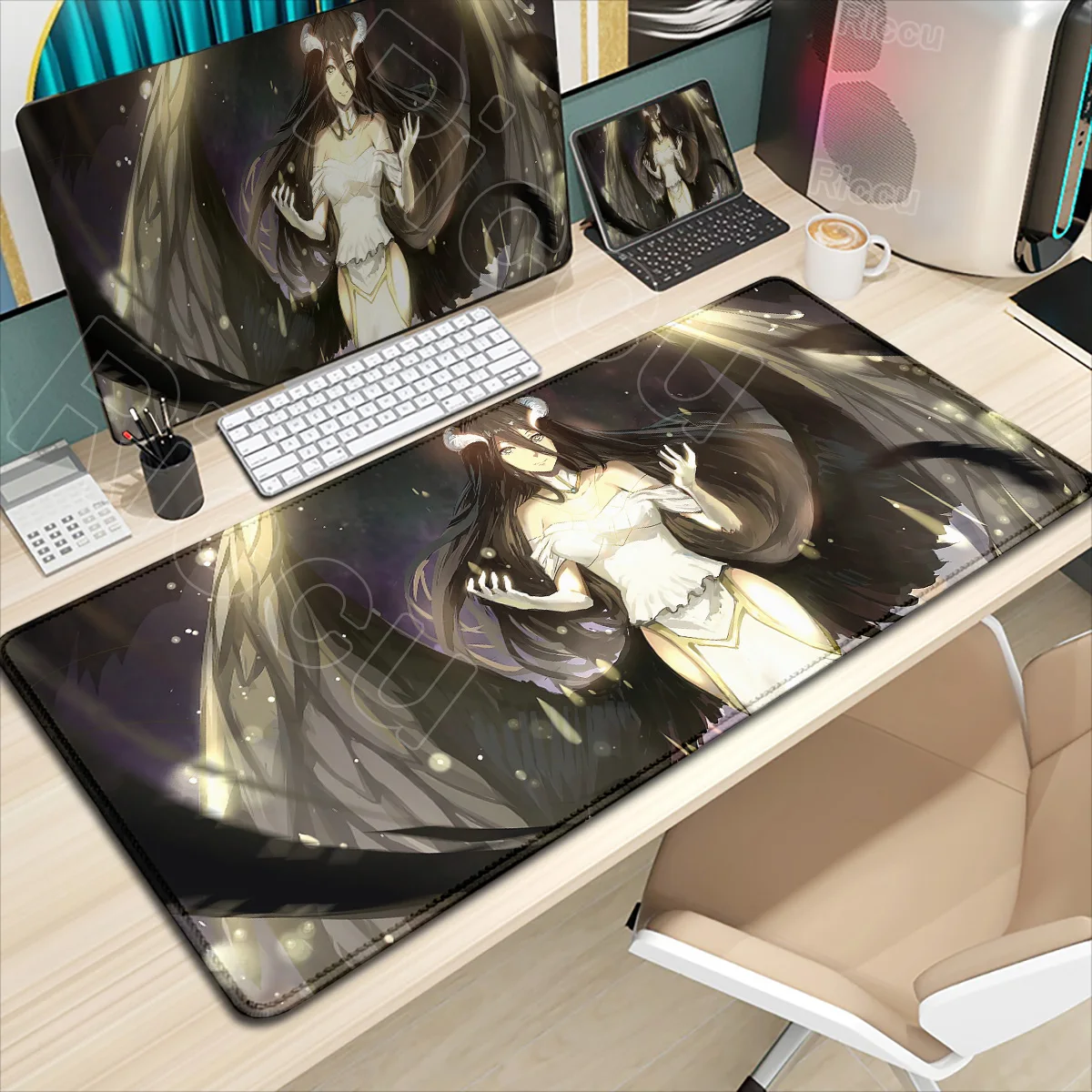 

HD Printing Albedo Overlord Mouse Pad Non-slip Rubber Large Lockedge Game Mousepad Notebook PC Gaming Cushion Anime Girl Deskmat