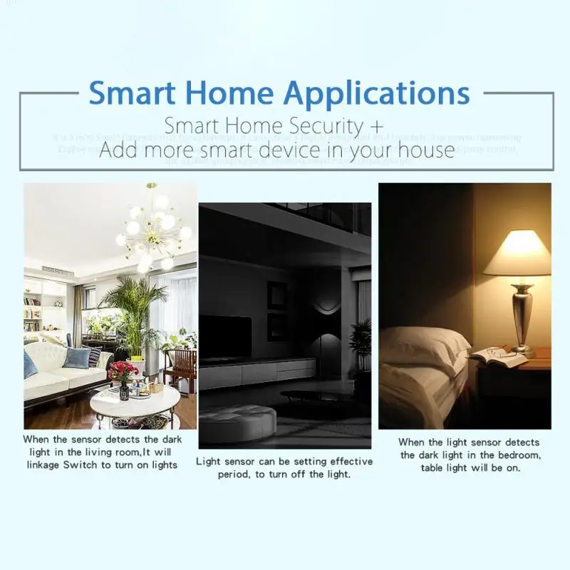 Tuya Wifi Light Sensor Smart Illuminance Brightness Detector Sensor Smart Home Illumination Automation Smart Life Linkage