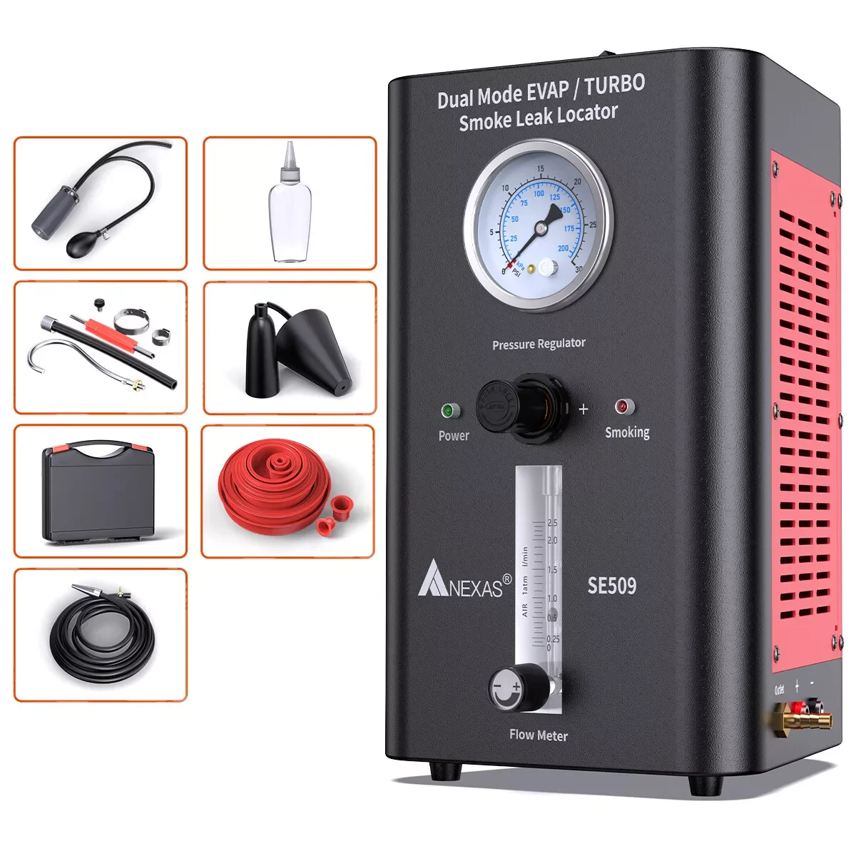 

NEXAS SE509 Car EVAP TURBO Smoke Machine Diagnostic Tool Tester Leak Detector Car Smoke Fog Machine Leak Fuel Pipe Systems