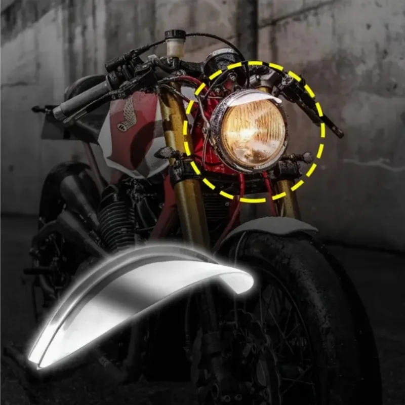 Visera para Faro Delantero de Motocicleta de Metal Cromado de 5.75 Pulgadas para Benelli Vespa Triumph, Cubierta Impermeable Universal para Faro Delantero de Motocicleta y Scooter