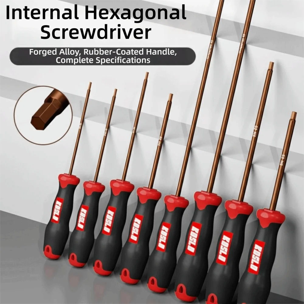New Internal Hex Hexagonal Screwdriver Straight Shank H2.5/4mm Hexagonal Wrench Extended Length Hand Tool