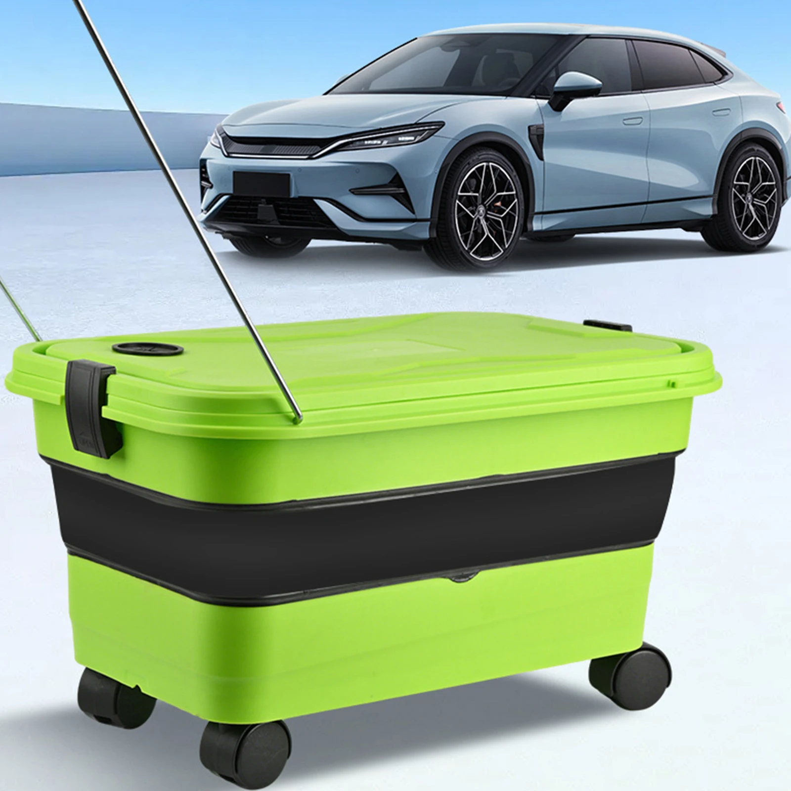 

22L Car Special Bucket Large Capacity Folding Fishing Bucket (Green 4 points)