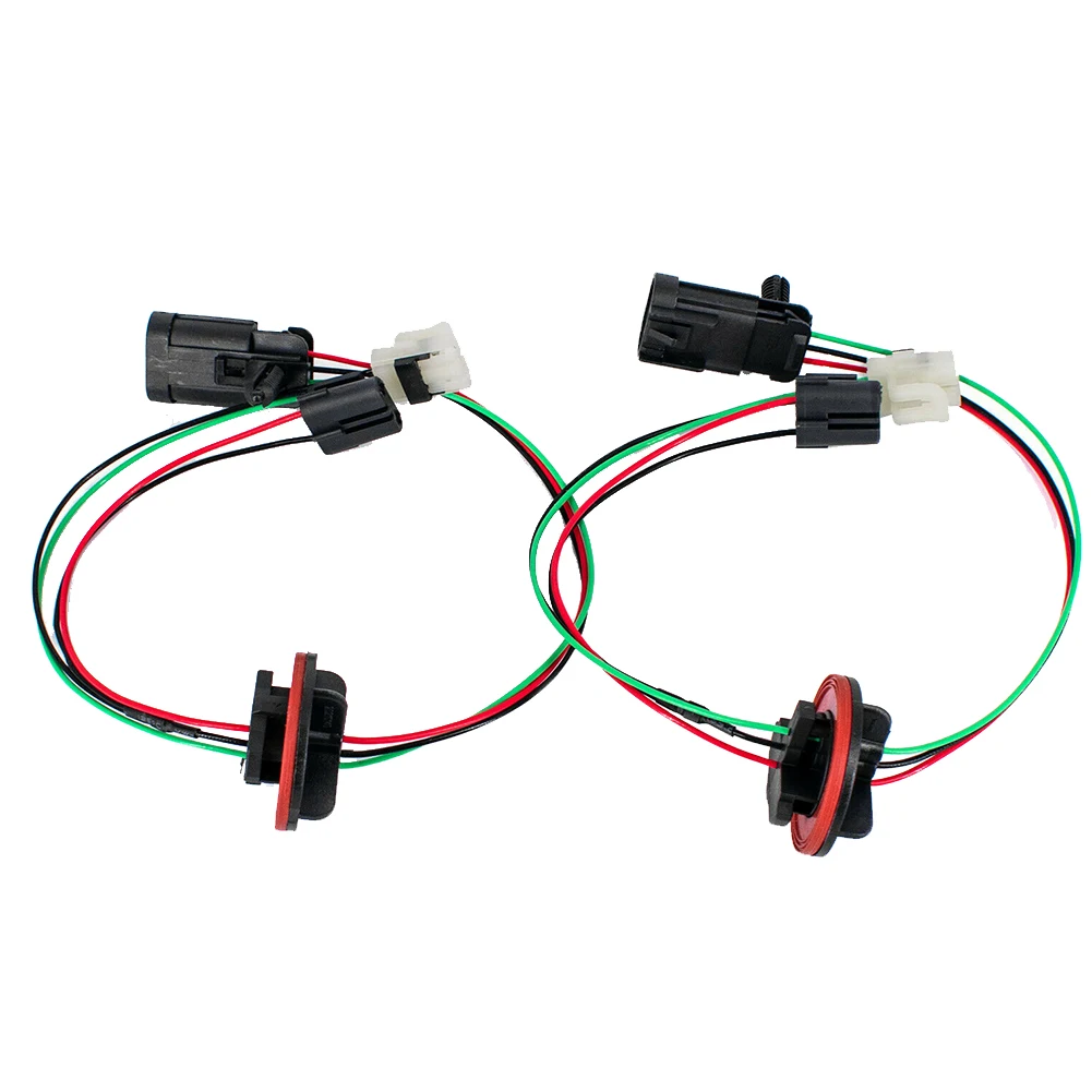 2Pcs Headlight Lamp Wiring Harness for 09-17 Dodge Ram 1500 2500 3500 4500 5500 Quad Halogen 68193062AA