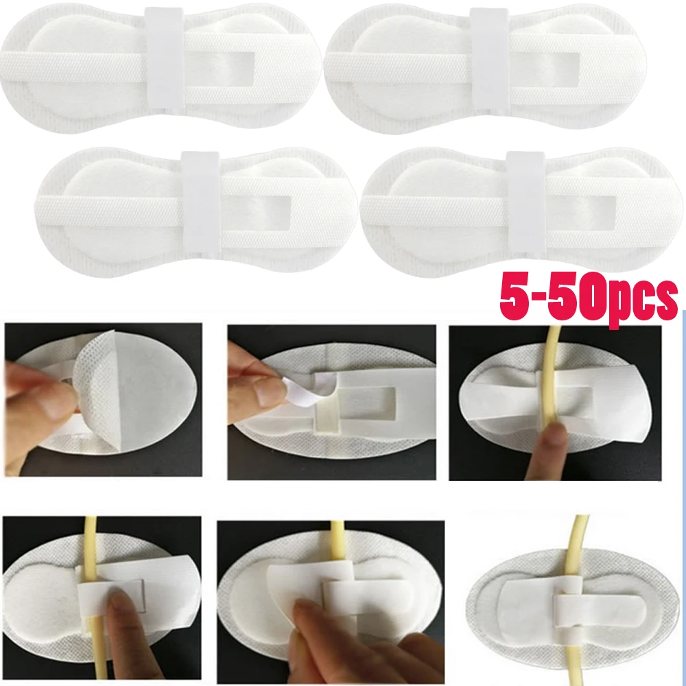 

5-50 шт. фиксирующие наклейки для дренажного катетера, держатель для гастростомической трубки, стабилизирующая лента для катетера