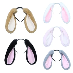 Fashion Headband Cartoon Headdress Plush Long Rabbit Ears Hair Hoop Hair Accessories for Women Girls Gatherings