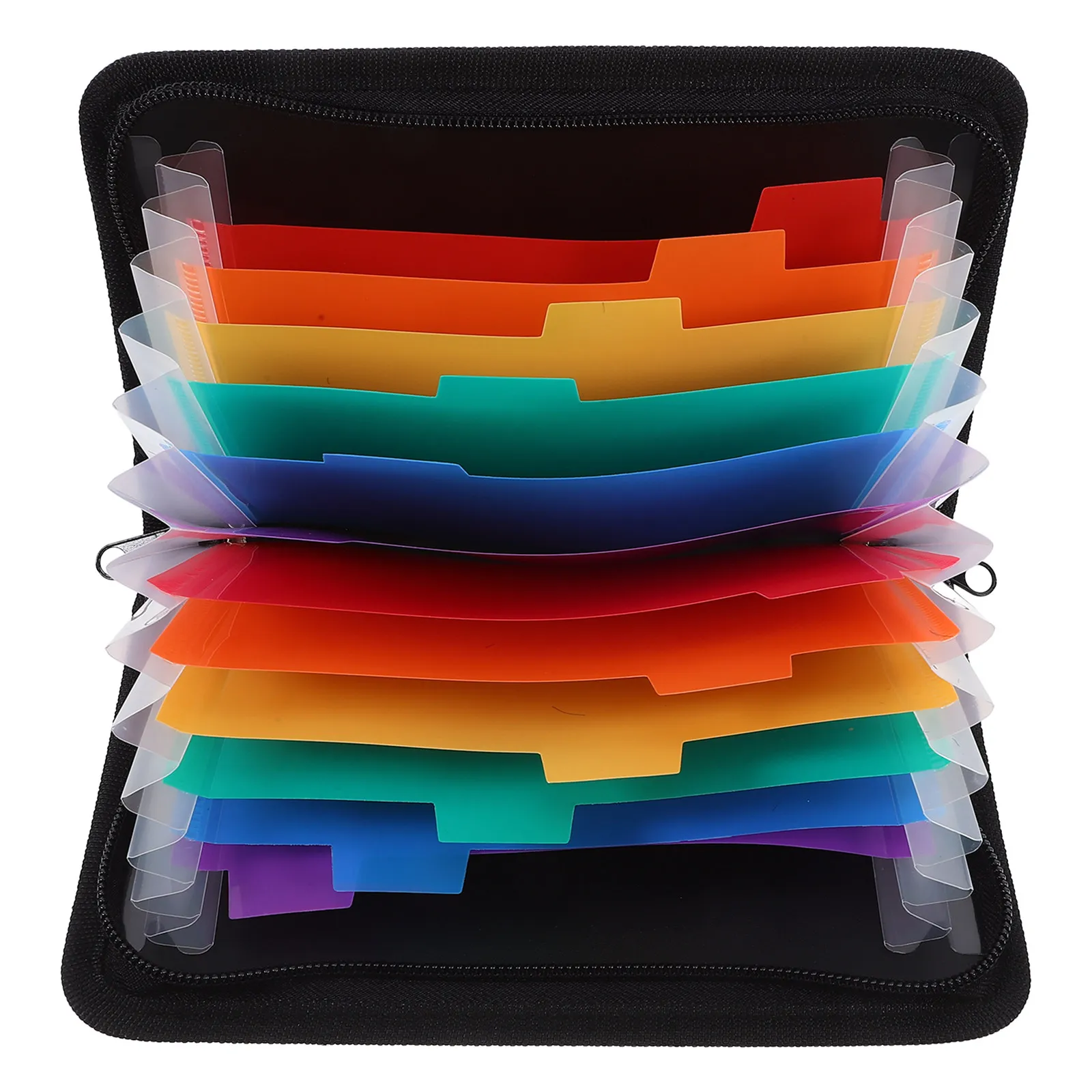 Large Capacity Multi-Layer Plastic Receipt Organizer Portable File Holder for Home Office School Expanding Accordion Document