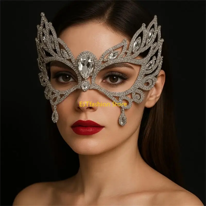 Y5GC Shining Party Mask for Outdoor Activities Secure Wearing Comfortable Face Cover