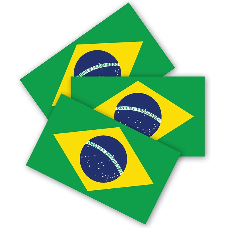 

Brazil Flag Sticker durable high quality. Waterproof material wall truck motorcycle helmet bumper trunk sticker PVC