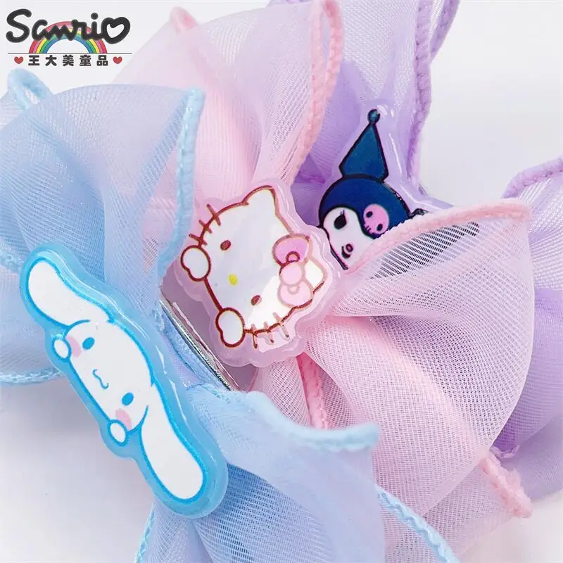 2 Stück Spitze Bogen Sanrio Haars pange Kind süß hello kitty Kuromi Melodie Mädchen Baby Prinzessin Serie Knall Clip Seite Clip Haar Zubehör