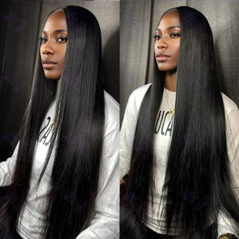 Choice Preplucked Bleached Knots Black Wigs 100% Human Hair On Sale HD Transparent Straight Lace Frontal 13x6 Wigs For Women