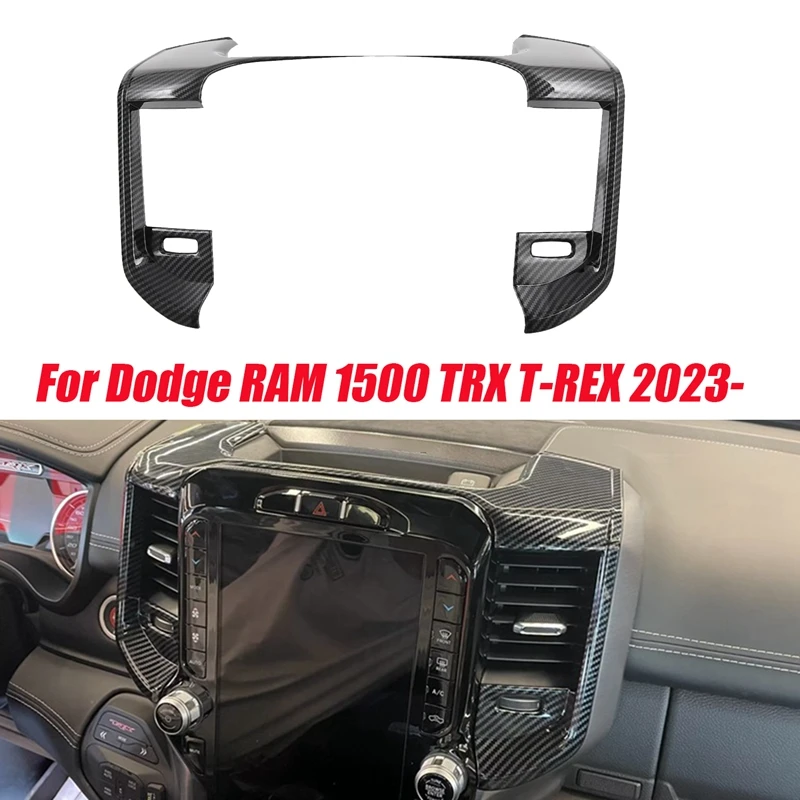 Car Interior Center Console Air Outlet Decorative Frame For Dodge RAM 1500 TRX T-REX 2023- Parts Dashboard Air Vent Stickers