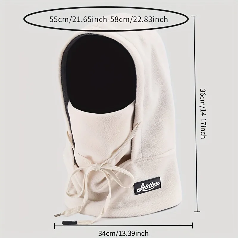 قبعة بالاكلافا للشتاء للجنسين للخريف والشتاء، غطاء رأس لركوب الدراجات من الصوف الدافئ مع وشاح قناع وجه لحماية الأذن بـ 5 ألوان.