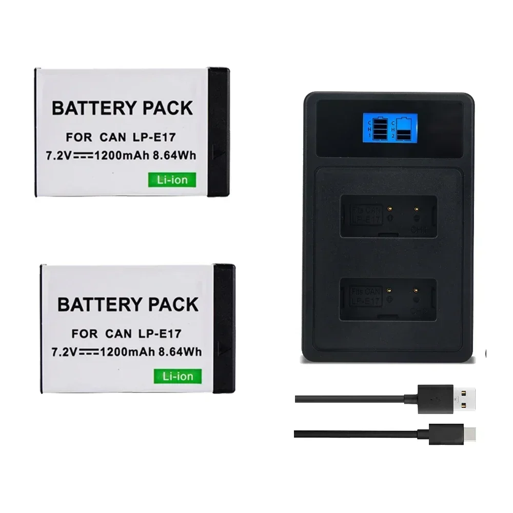 7.2V 1040mAh LP-E17 Geschikt voor Canon Camera Batterij EOS M3 EOSM5 EOSM6 750D 760D 850D R8 R10 R50