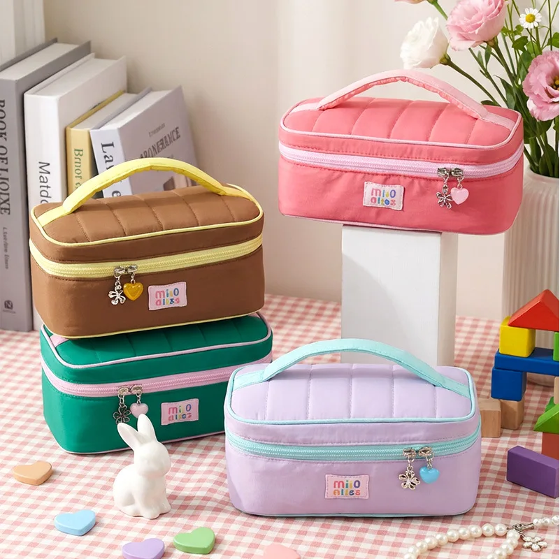 2026 Cute Large Capacity Cosmetic Bag Travel Wash Bag Necessary Long Storage Bag Lovely Gift Bag for Girls