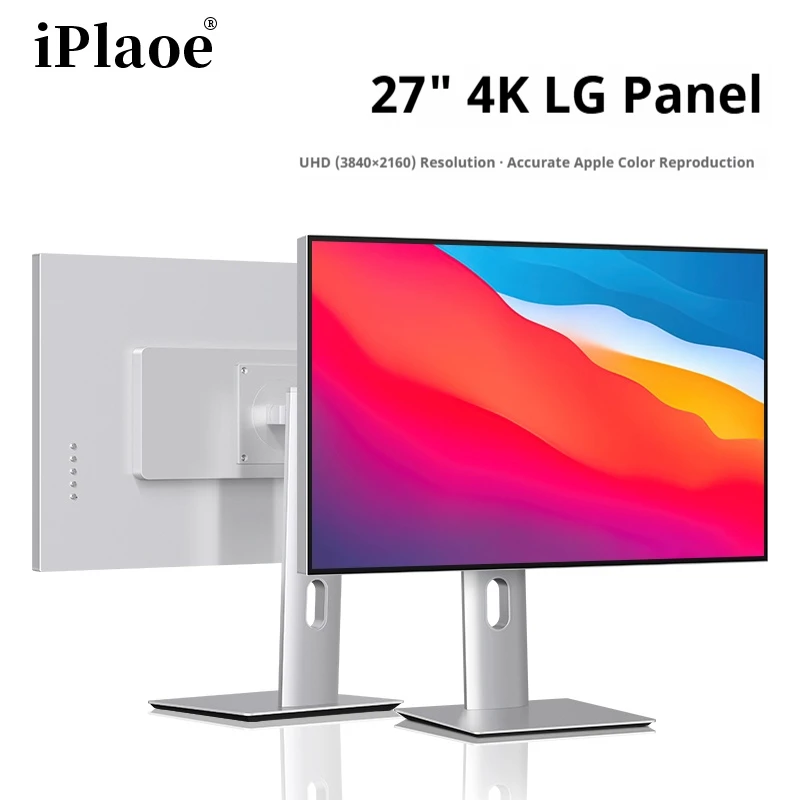 

27" 4K Display for Content Creation, 98% DCI-P3, ΔE≤2, 2000:1 Contrast, Mac Compatible, USB-C 65W PD with Alloy Body