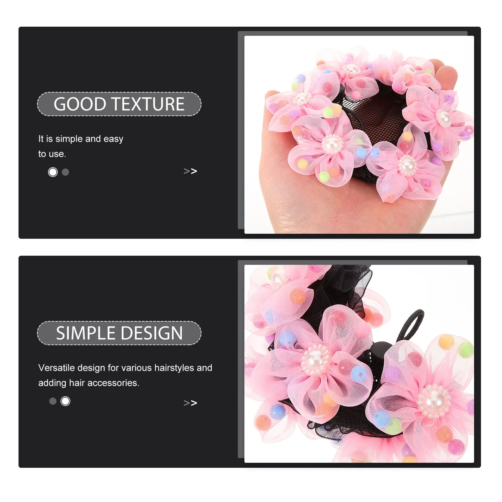 

1pcs Children Hair Net Disc Bun Cover Elastic Lightweight Hair Accessories For Ballet Dance Performance Hairnets Women Girls