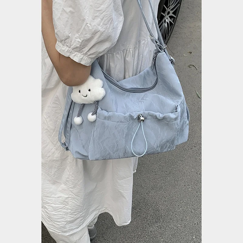 

Korean Sle Large Capaci Casual Tote Bag for Students Women's Faionable Multifunctional Crossbody Bag op Bag ape