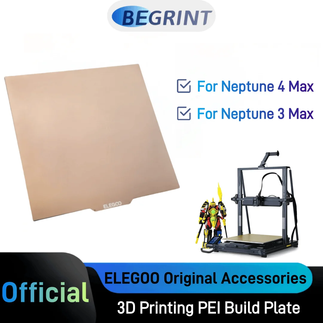 

Elegoo 3D Printer PEI Build Plate Kit(No stickers) for Neptune 4 Max 3 Max Hotbed platform Multi models official parts