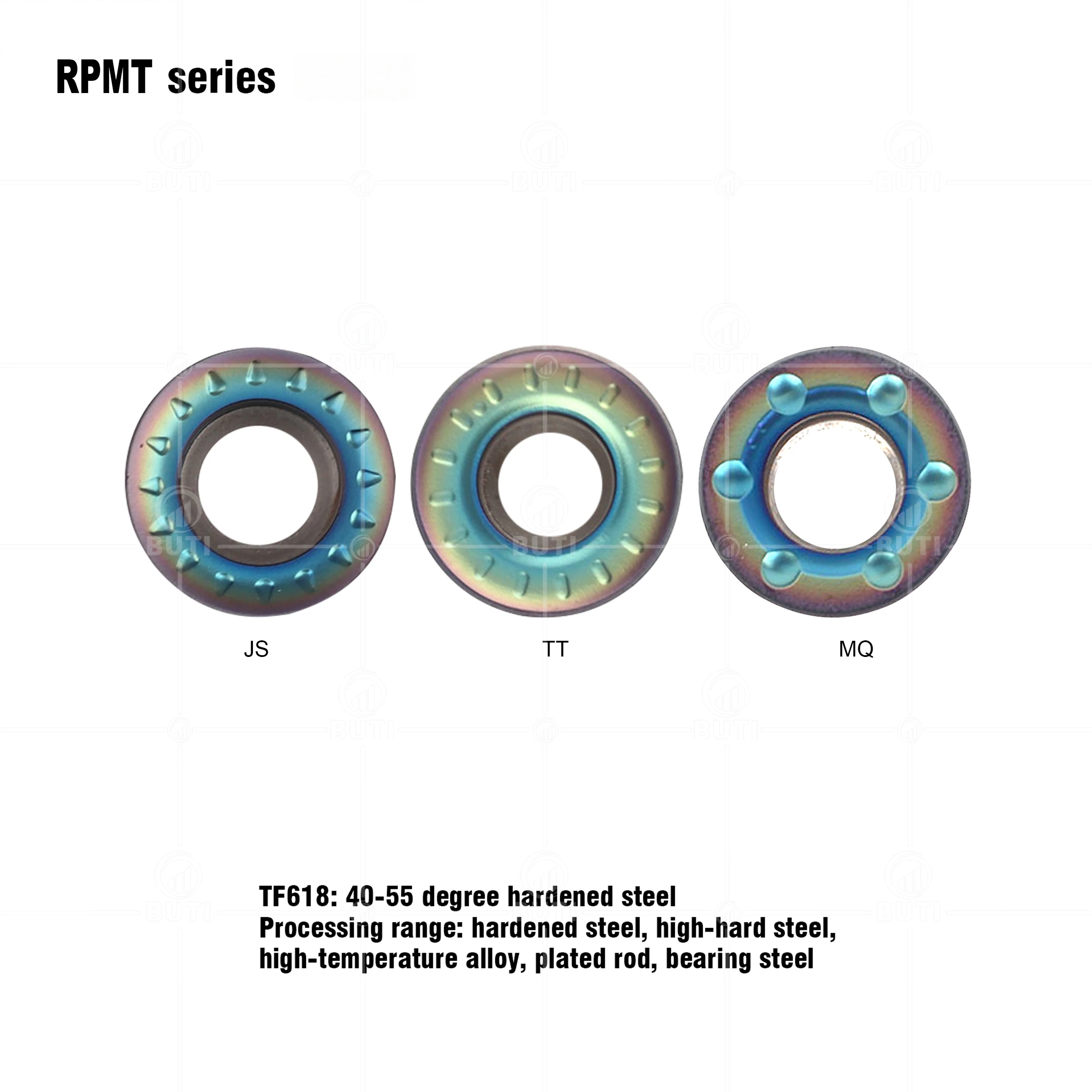 Imagem -05 - Torno Original Lâmina de Aço Endurecido Rpmt1003mo-tt Rpmt1003moe-tt Rpmt10t3moe-js Rpmt1204mo-tt Rdmt1204mo-mq Tf618 Torno Cnc Deskar100