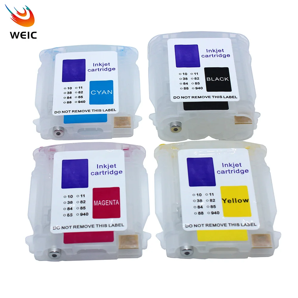 4Colors for HP11 82 Refill Ink Cartridge with Chip for HP Designjet 111 Printer 69/28ML