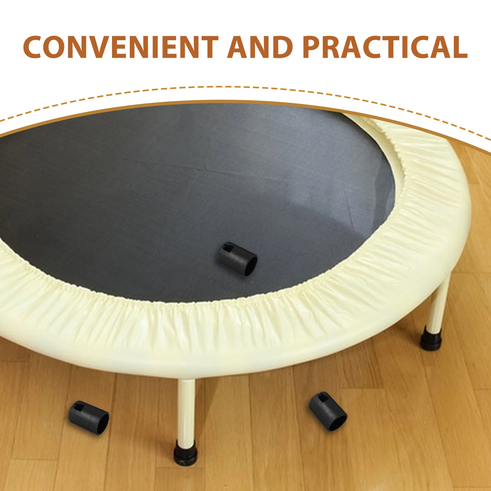 

6Pcs Trampoline Foot Covers Replacement Durable ABS Protective Cap Safety Leg Tube Caps Trampoline Parts Supplies