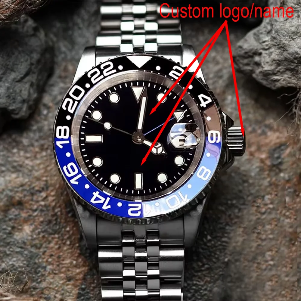 logo de dos colores un reloj para NH35