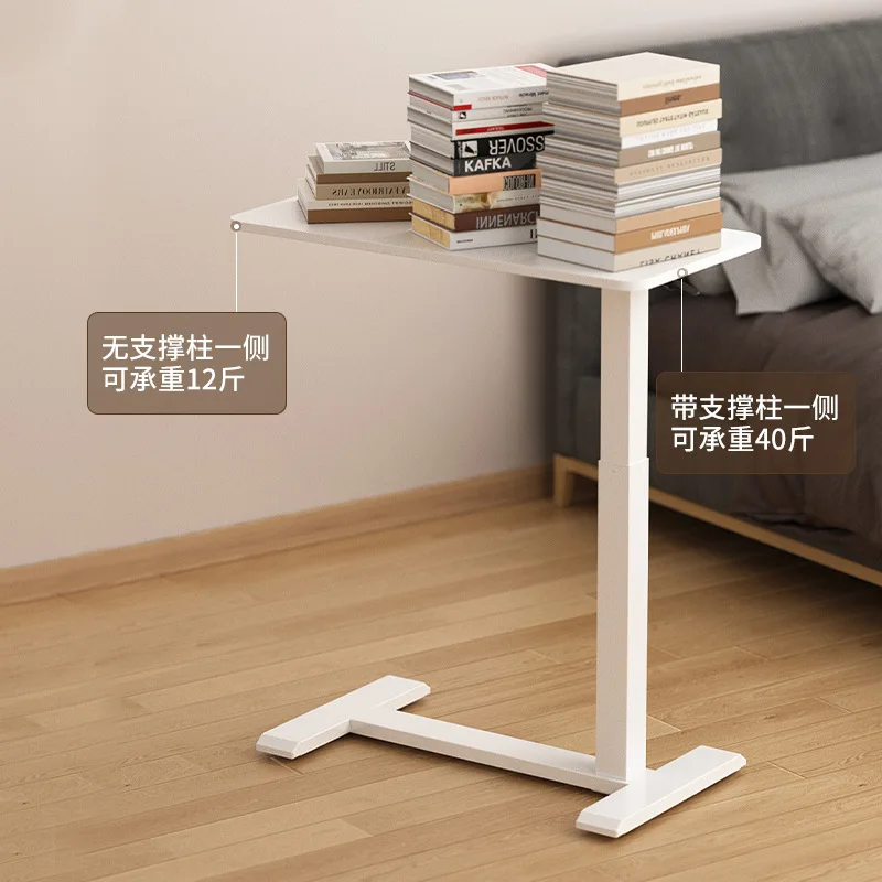 Pneumatic lifting table side few light luxury small side table sofa living room corner few flippable mobile computer desk