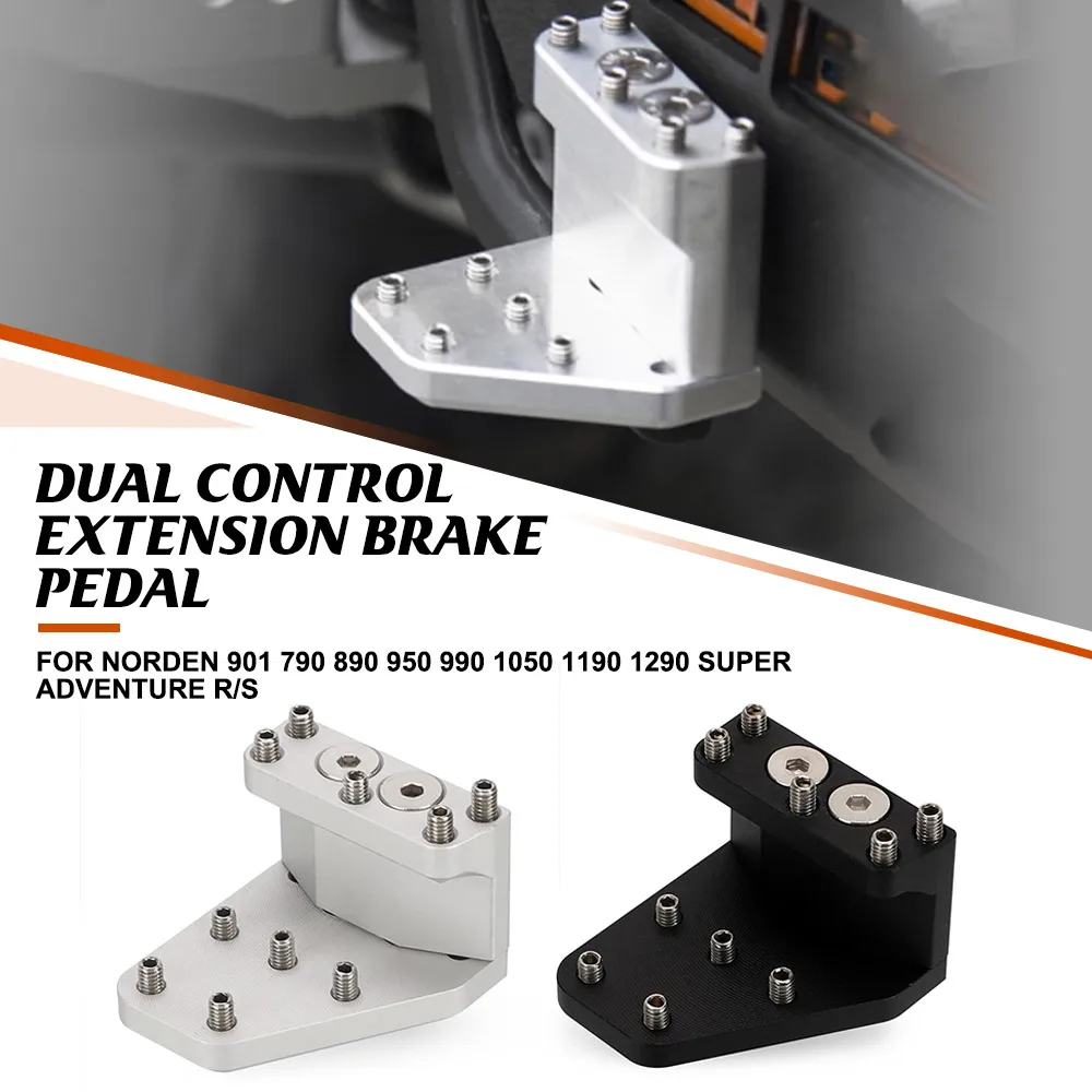 

Rear Brake Peg Pad Extender For Norden 901 790 890 950 990 1050 1190 1290 Super ADVENTURE R/S Foot Brake Lever Pedal Extension