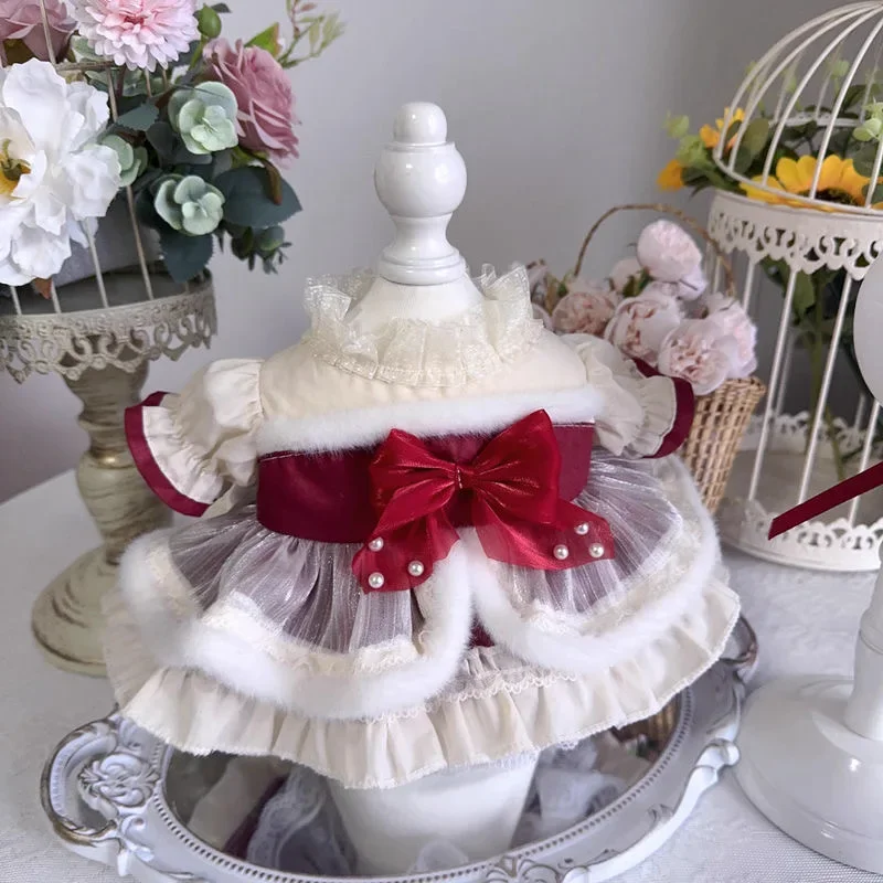 10CM 면 인형 벨벳 의류, 20CM 인형 옷 Xingdailu /Lina / Beier 스커트, 50-55CM 리본 인형 드레스