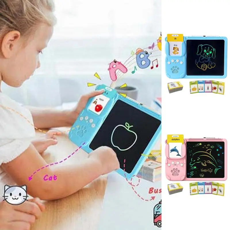 Talking Cards For Kids 2-in-1 Pocket Speech Cards Educational Audible Flash Cards Interactive Words Reading Machine With Drawing